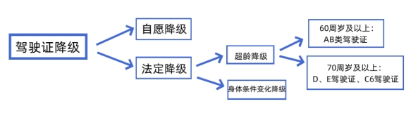 哪些駕照年滿60周歲要降級?